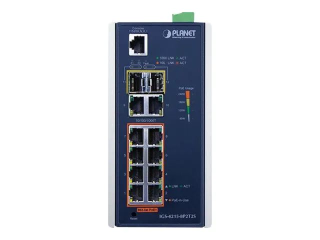 Planet IGS-4215-8P2T2S - Switch - managed - 8 x 10/100/1000 (PoE+)