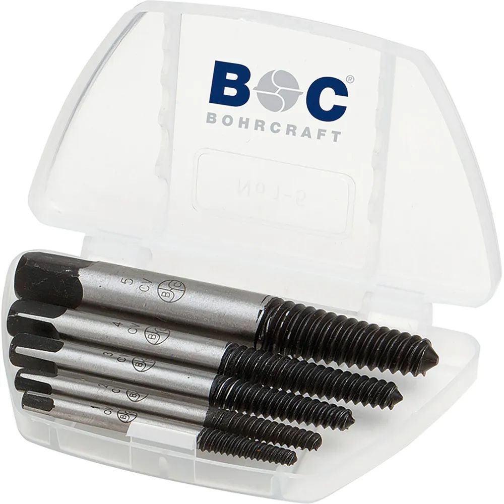BOHRCRAFT Schraubenausdreher-Satz Code 9700 Gr.1 -5 in Kassette 5-teilig