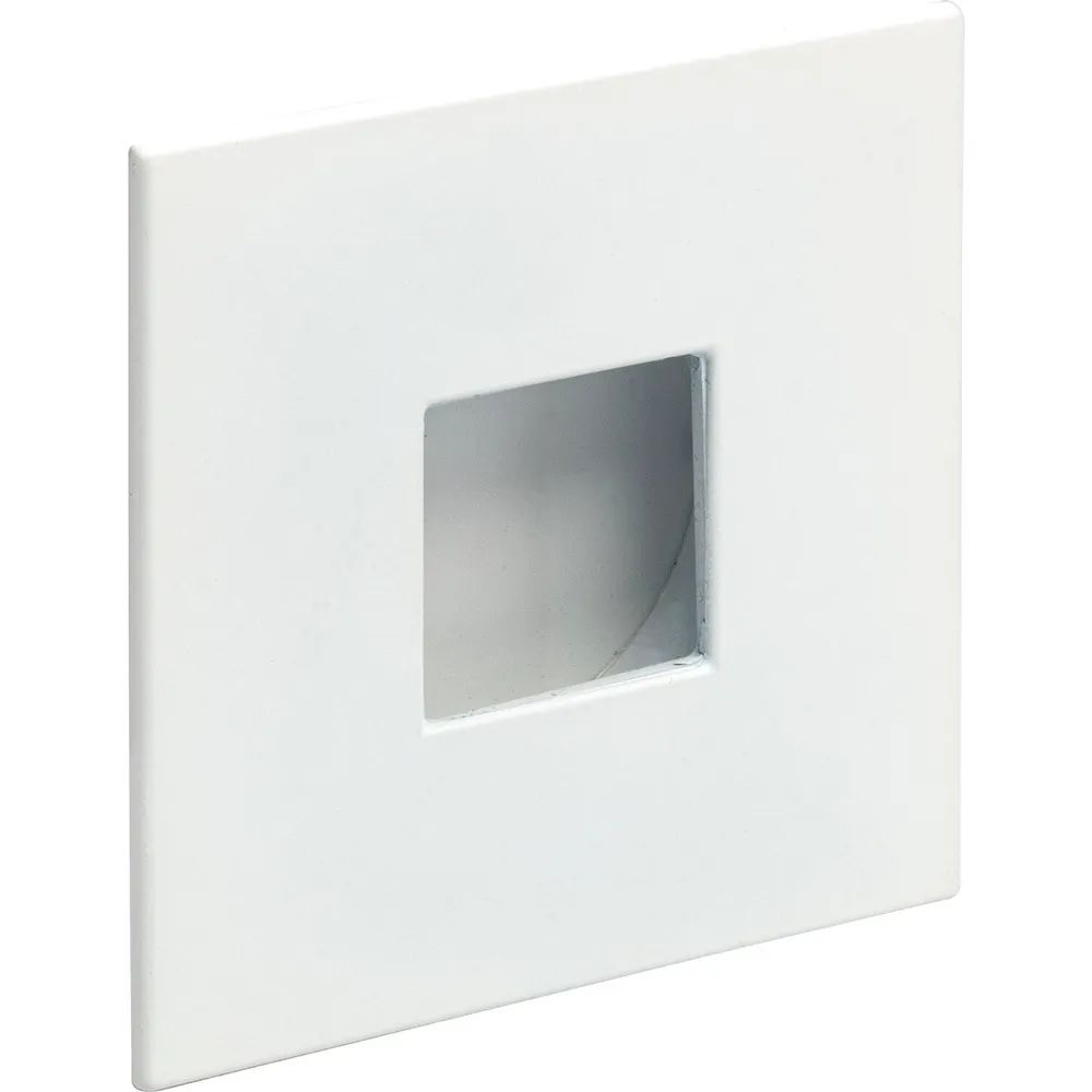 Estamp Muschelgriff Geometric quadratisch 73x73, Einlass ø 45, ZN weiß matt lackiert