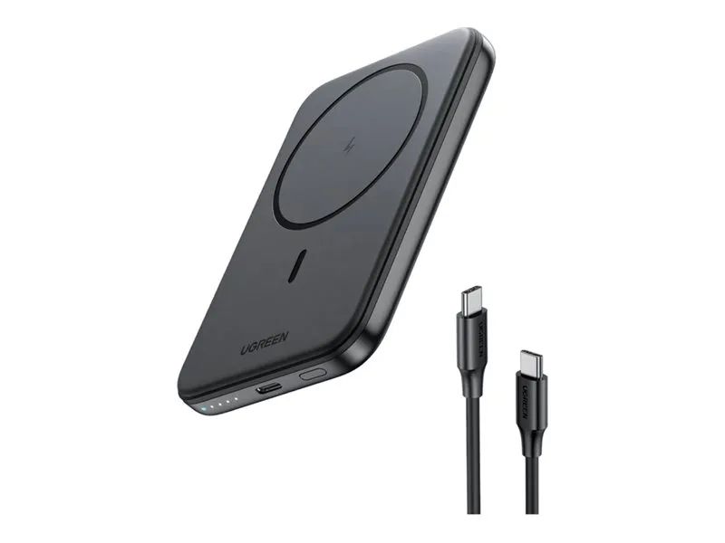 Ugreen Induktive Power Bank - magnetisch - Li-Ion - 10000 mAh - 37 Wh - 20 Watt - 3 A - PD 3.0 (USB-C)