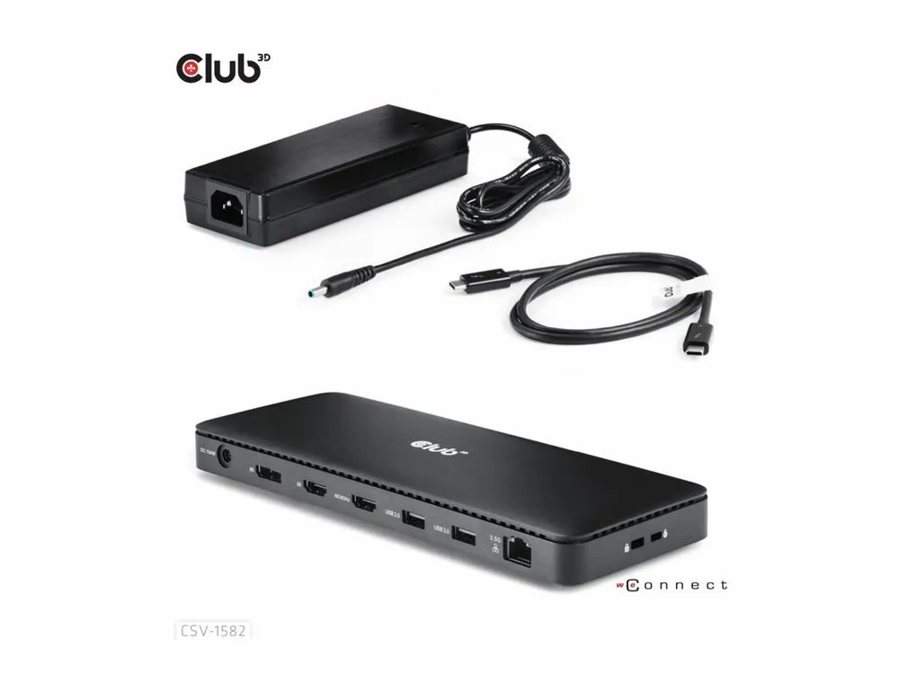 Club 3D 12-in-1 - Dockingstation - für Desktop, Laptop
