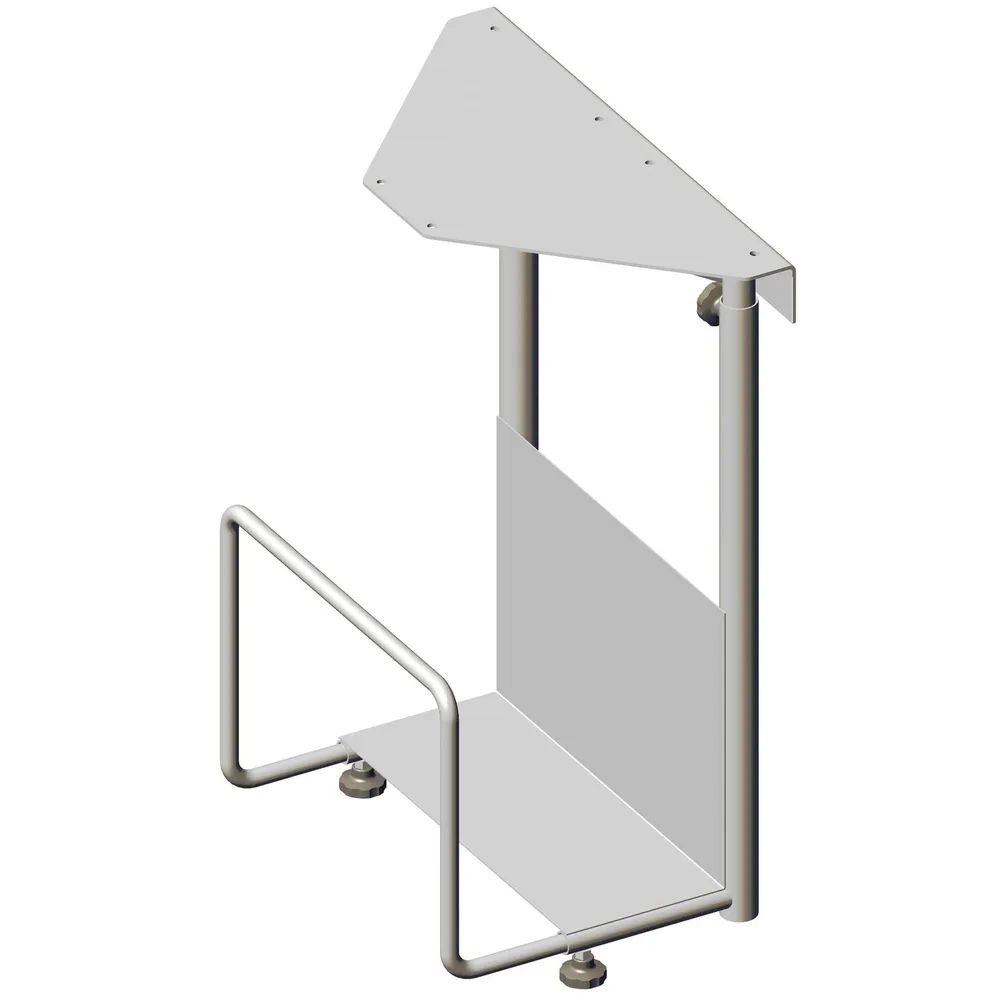 Ziehl Mewa Rohrgestellbau  CPU-Halter V60 340 x 515 x 155 mm, Stahl weißaluminium RAL 9006 matt