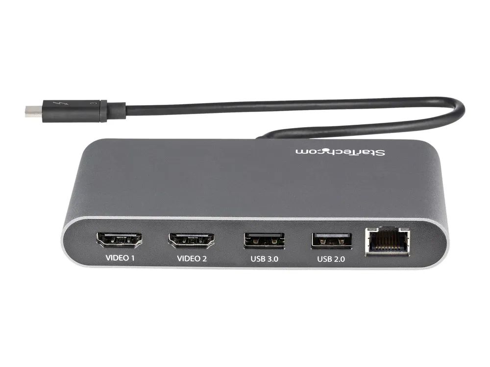 StarTech.com Thunderbolt 3 Mini Dock - Mobile TB3-Dockingstation mit dual Monitoren, HDMI 4K 60 Hz