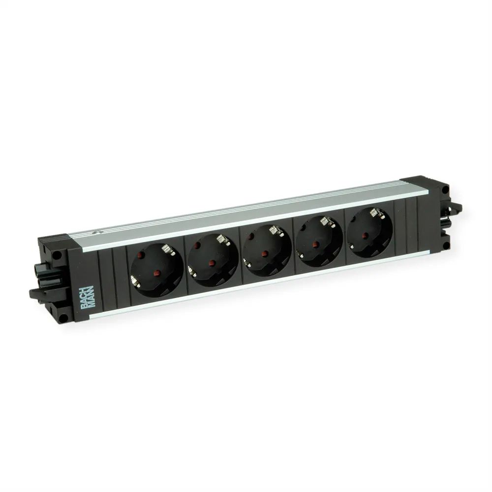 Bachmann STEP ALU - Steckdosenleiste - Eingabe, Eingang GST18 - Ausgangsanschlüsse: 6 (5 x Strom Typ F, GST18)