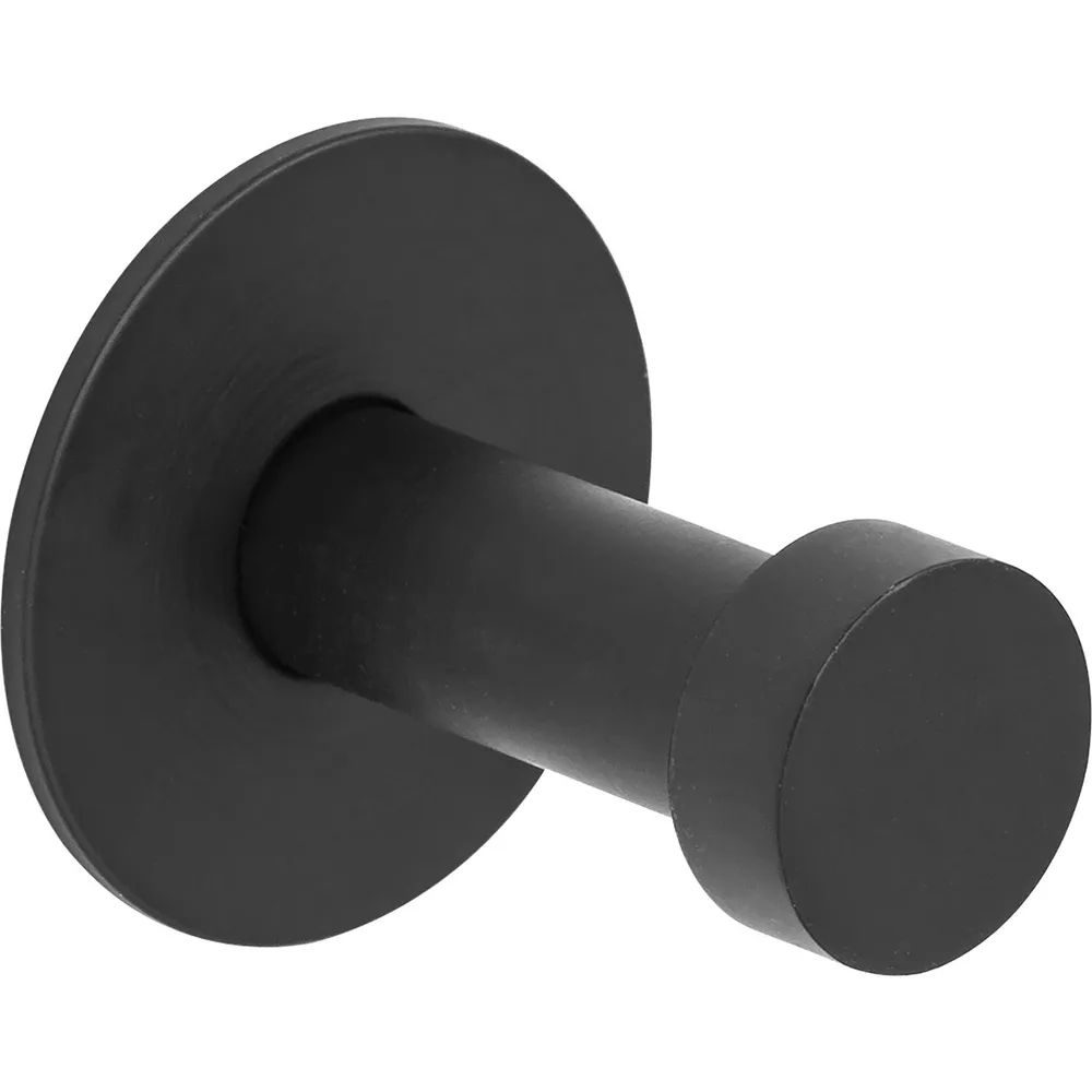Alles im Griff Mantelhaken Pirwa 1 mit Platte ø 30 mm, Tiefe 32 mm, Stahl schwarz matt