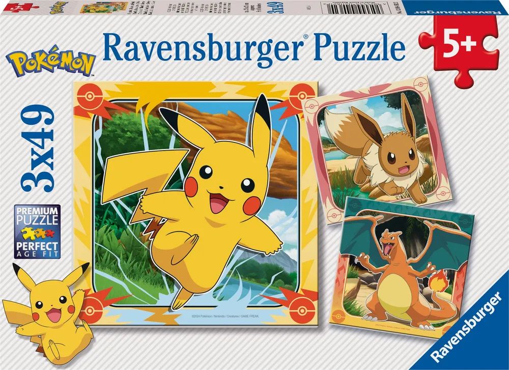 Ravensburger Kinderpuzzle Pokemon 3x 49 Teile