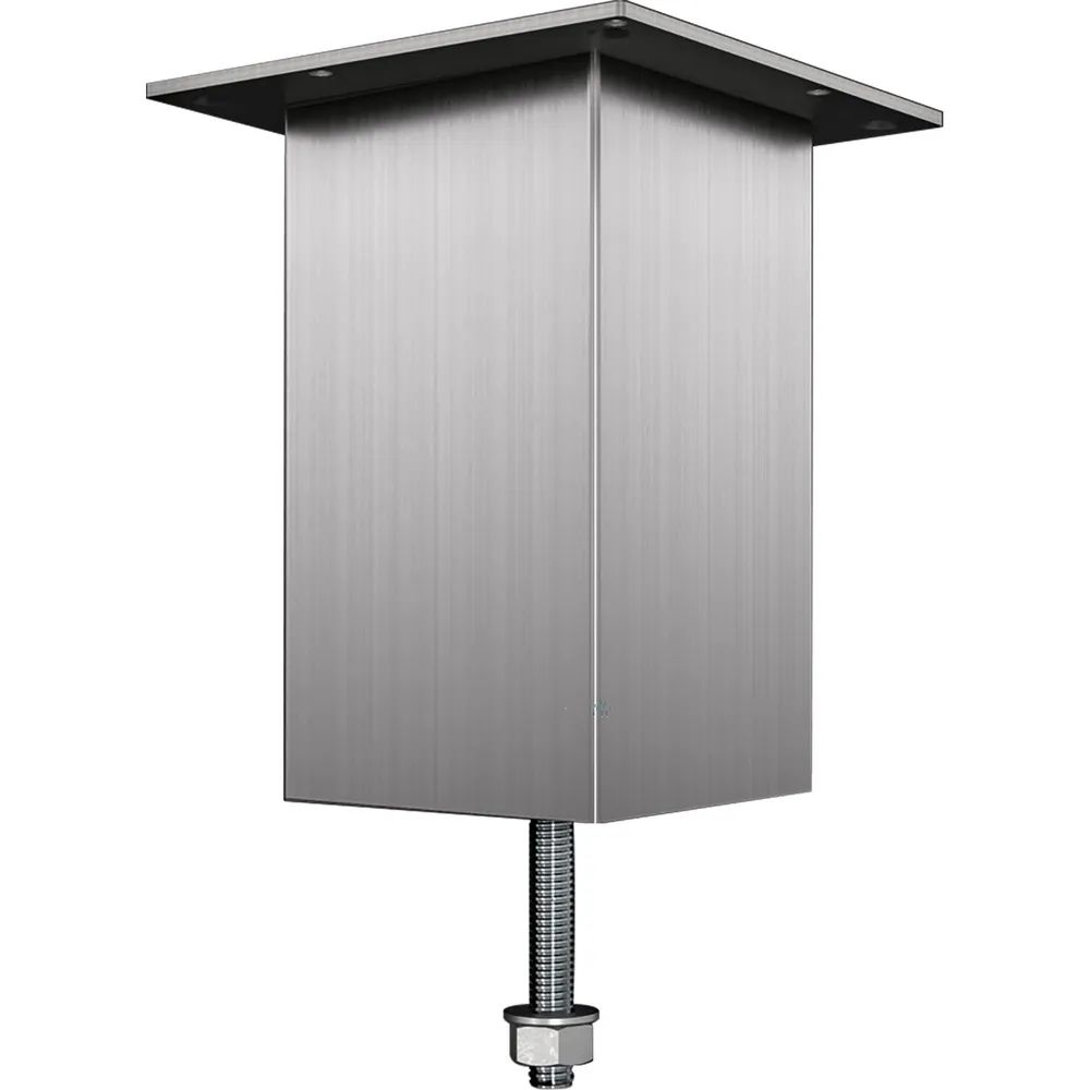 Ebb Beschlagtechnik GmbH Beschlagtechnik Barkonsole Jumbo 80 x 80 x 170 mm gerade Aluminium Edelstahl-Effekt