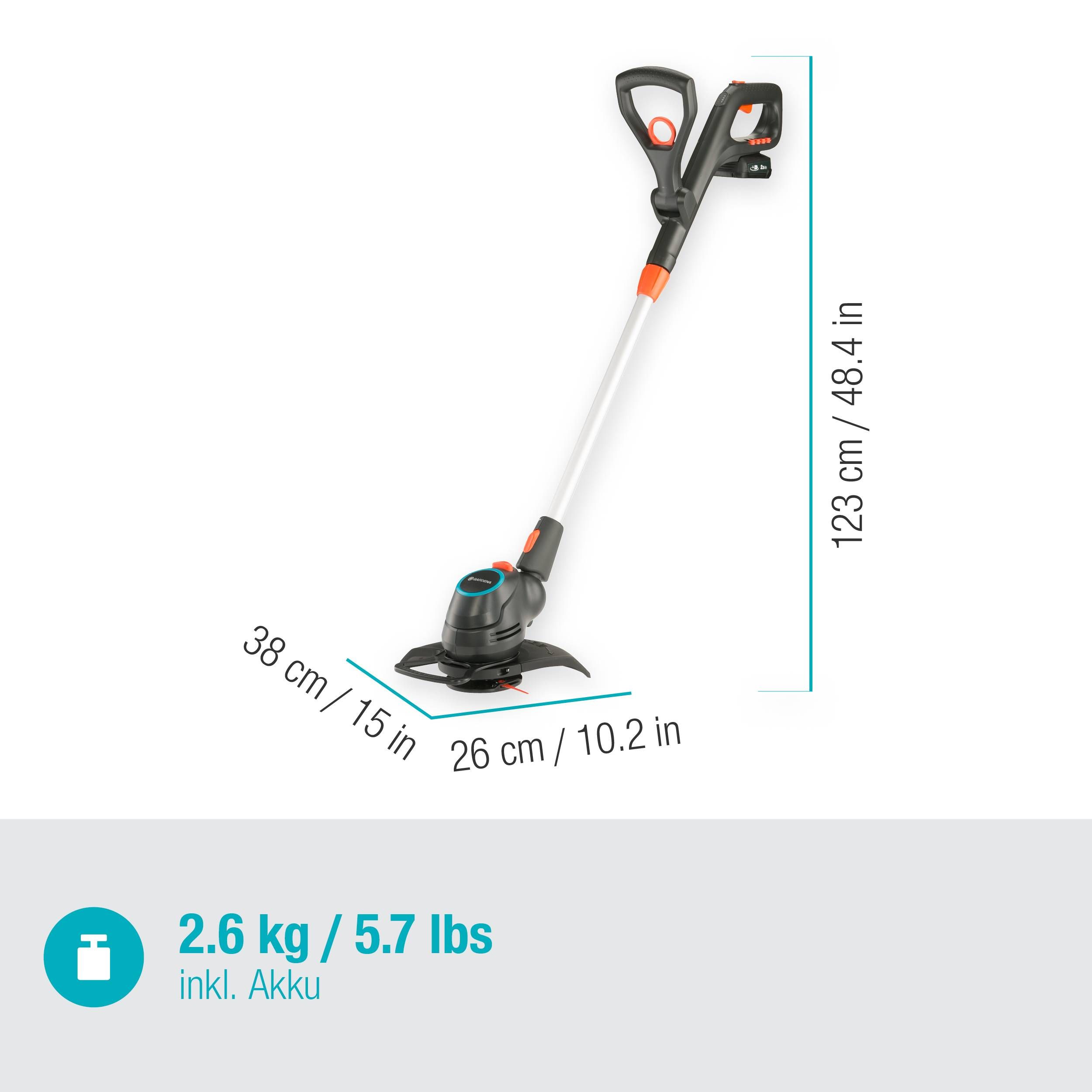 Gardena Akku-Trimmer ComfortCut 23/18V P4A Ready-To-Use Set