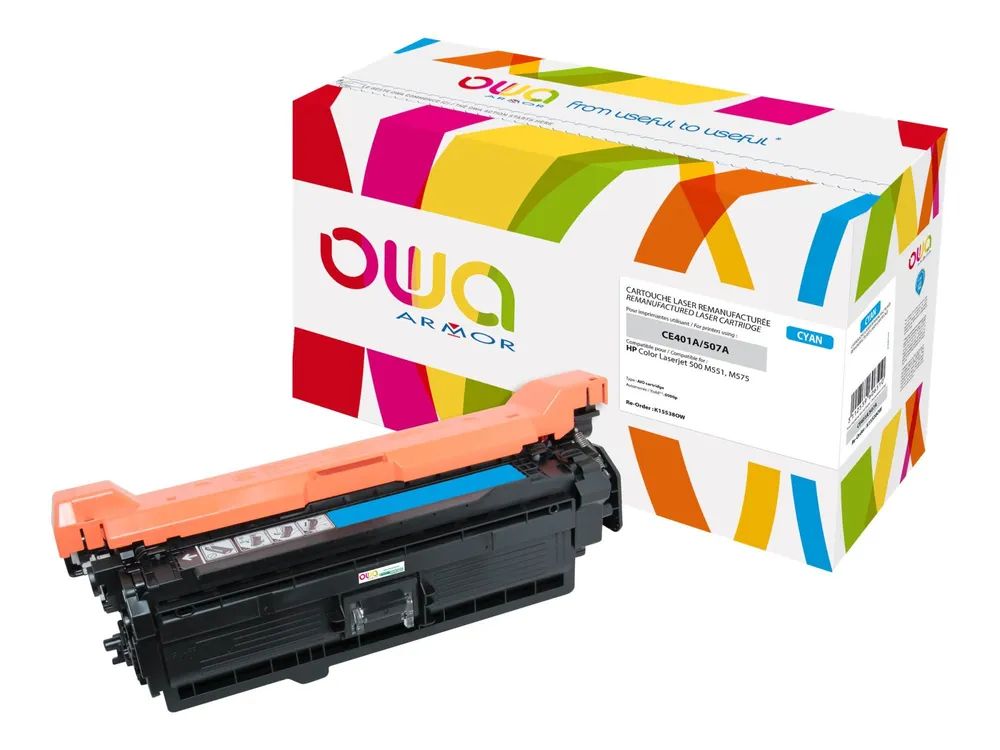 Armor OWA - Cyan - kompatibel - wiederaufbereitet - Tonerpatrone (Alternative zu: HP CE401A)