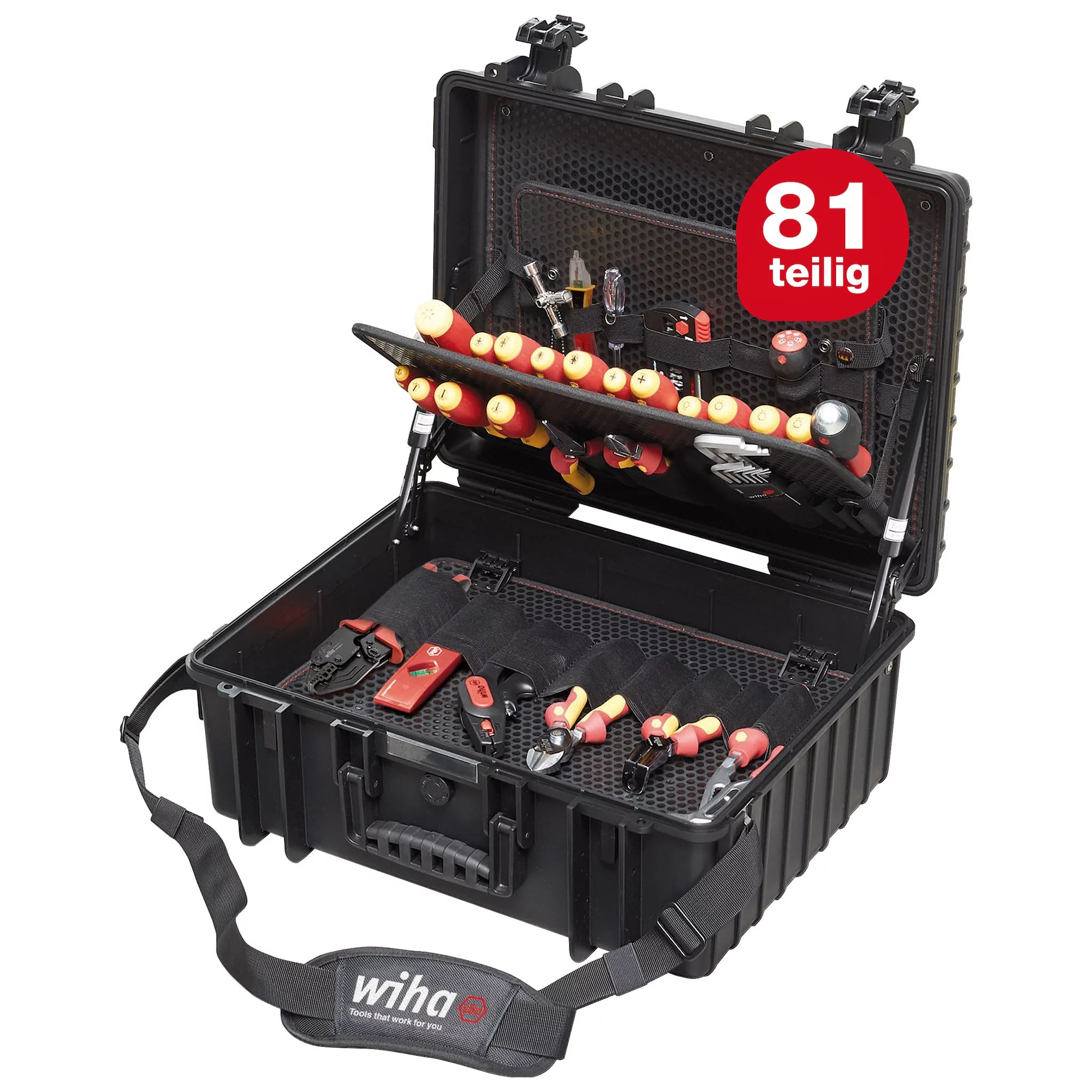 Wiha Werkzeug Set Elektriker Competence XL gemischt 81-tlg. inkl. Koffer