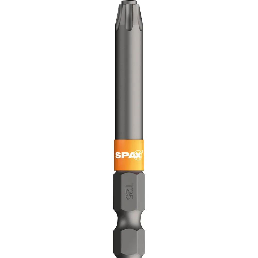 SPAX Bit-Einsatz T-Star 1/4sechskant T25/50 mm Zapfenführung, Inhalt 5 Stück