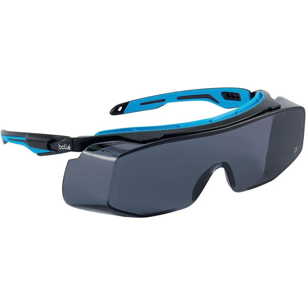 BOLLÉ Schutzbrille Tryon OTG Sichtscheibe Rauchglas, Rahmen Schwarz/Blau