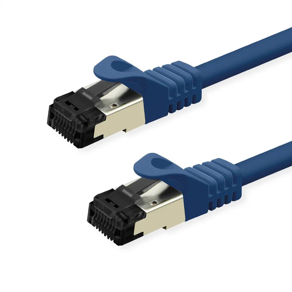VALUE S/FTP-(PiMF-) Patchkabel Cat.8 (Class I), LSOH, Litzendraht, blau, 3 m