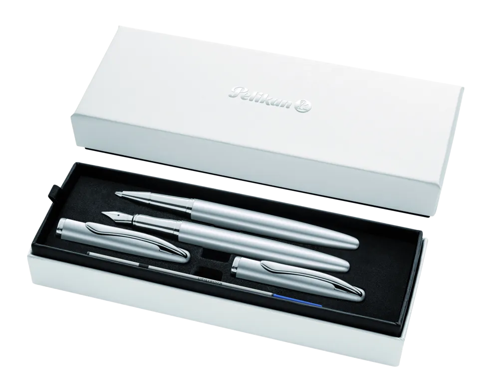 Pelikan Füllhalter & Roller Jazz® Noble Elegance im Set, Silber
