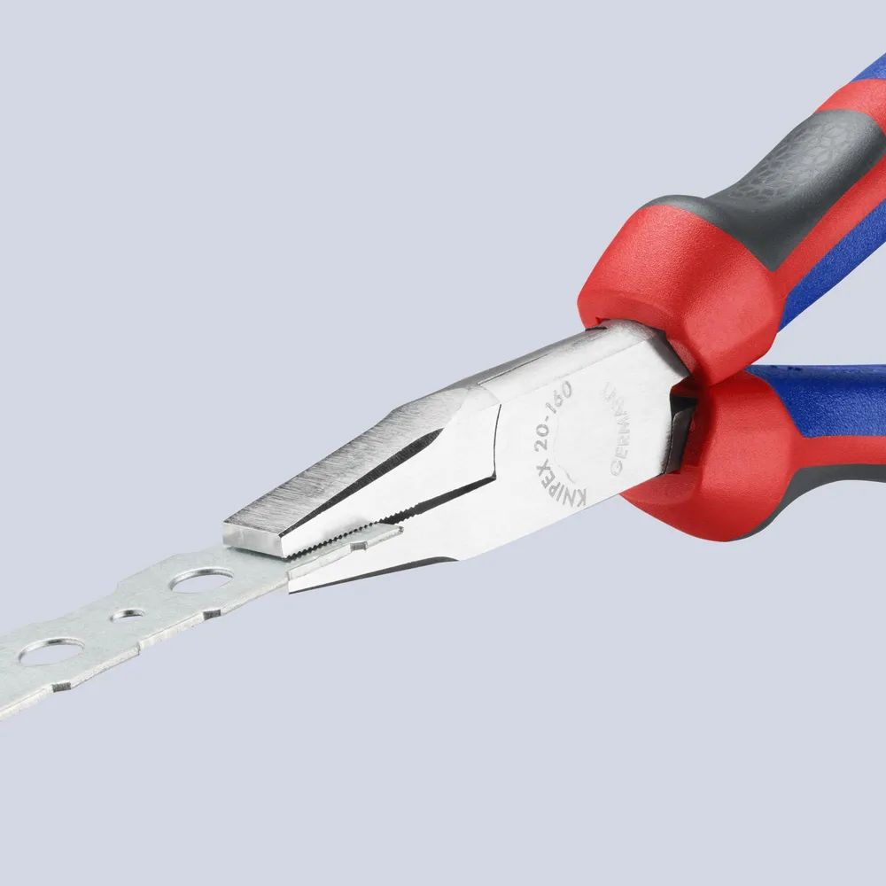 KNIPEX 20 05 160 Flachzange mit Comfort-Griffen verchromt 160 mm