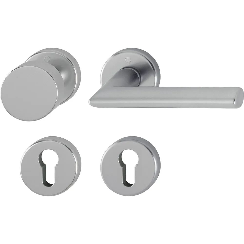 HOPPE Wechselgarnitur STOCKHOLM auf Rosette, Aluminium Edelstahl-Effekt