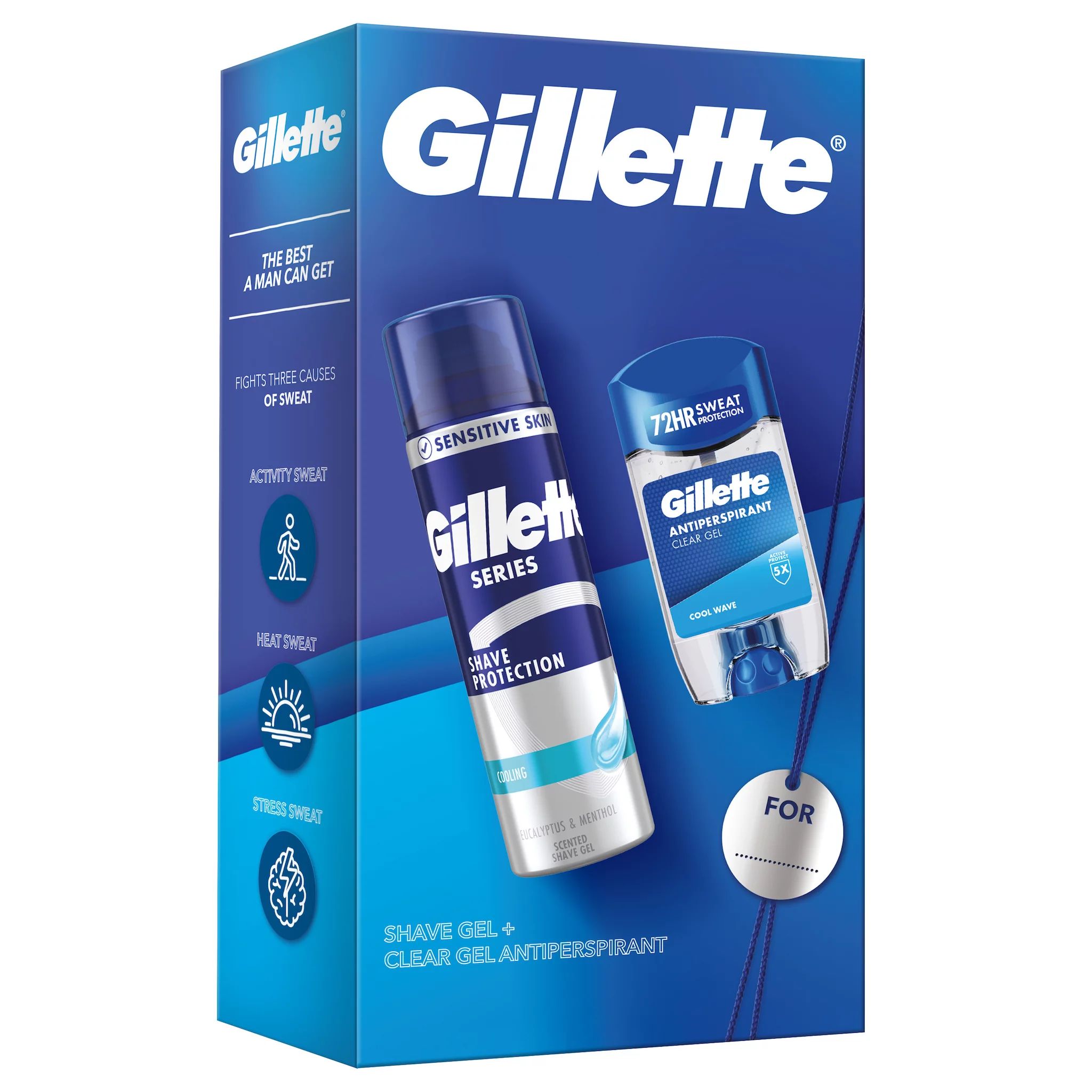 Gillette Geschenkset Cool Wave (Clear Gel, Rasiergel)