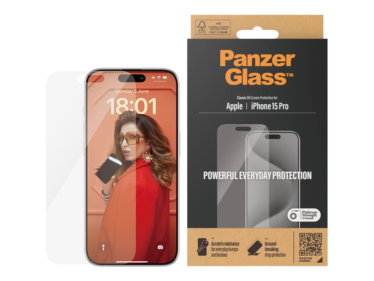 PanzerGlass Bildschirmschutz für Handy - klassische Passform