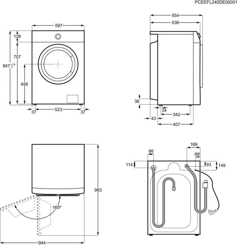 AEG LWK6A50680 Waschtrockner (8kg,B:59,7cm,H:84,7cm,A)