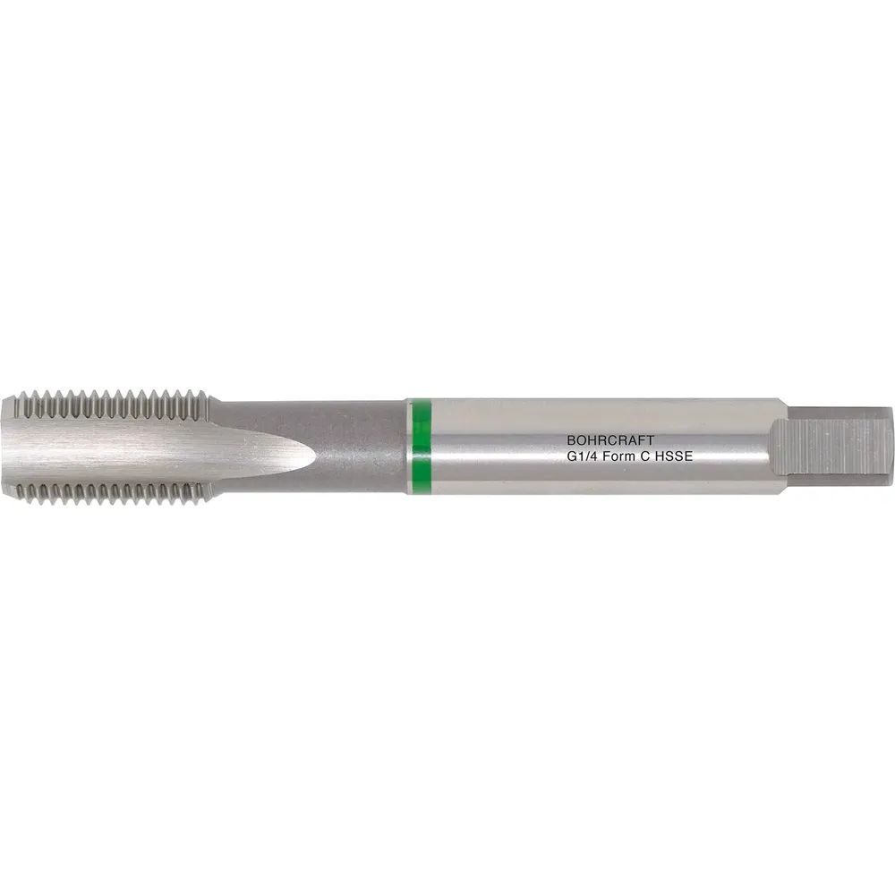 BOHRCRAFT Maschinen-Gewindebohrer HSS-E DIN5156 Form C BSP Rohrgewinde G 1/8Zoll