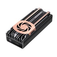 GrauGear externes Gehäuse M.2NVMe SSD PCIe4.0 40Gbit - Laufwerks-Gehäuse - Lüfter