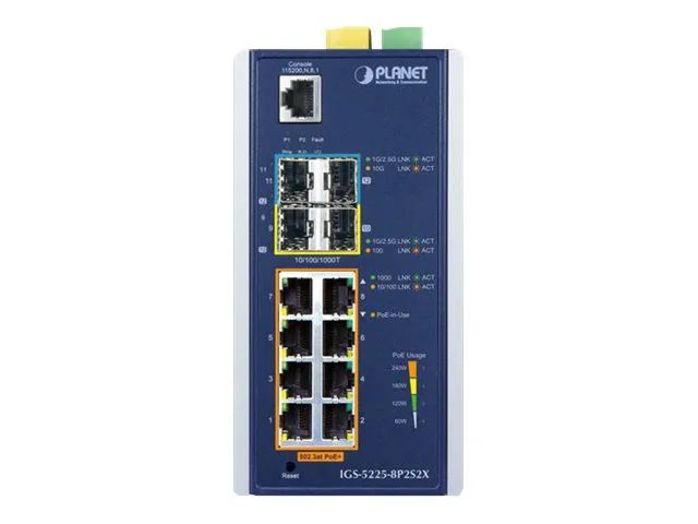 Planet IGS-5225-8P2S2X - Switch - L3 - managed - 8 x 10/100/1000 (PoE+)