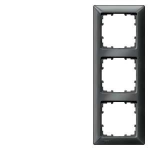 SIEMENS EP DELTA line, carbonmetallic Rahmen, 3-Fach, 222x 80mm