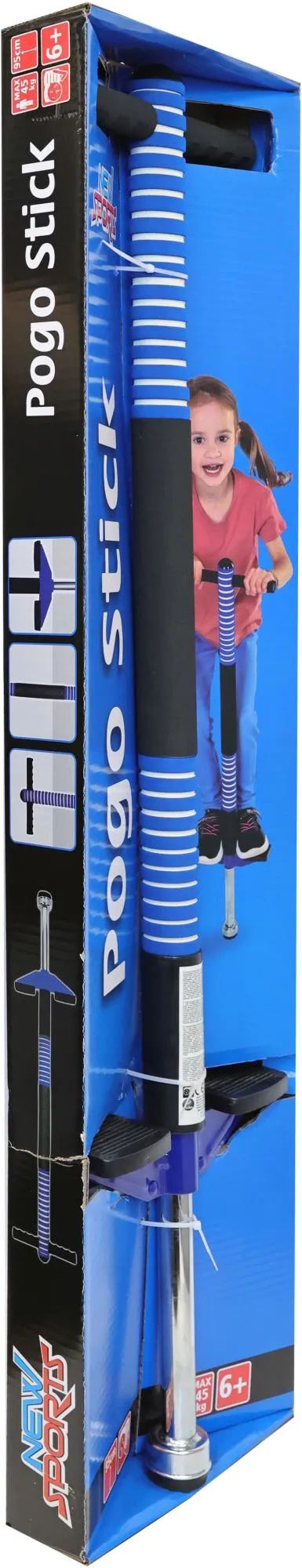 VEDES Großhandel GmbH - Ware NSP Pogo Stick blau/schwarz, Höhe 95cm