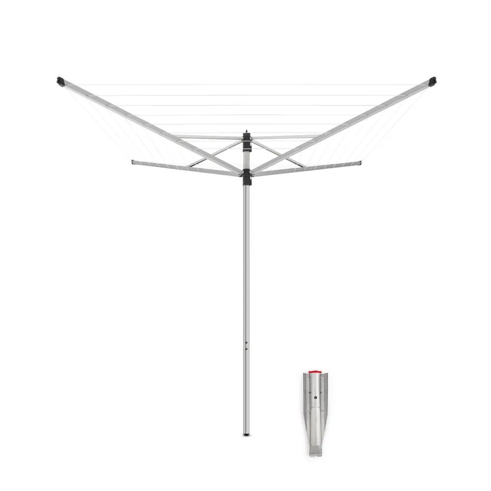 Brabantia Lift-O-Matic 40m, Metallbodenanker - Metallic Grey
