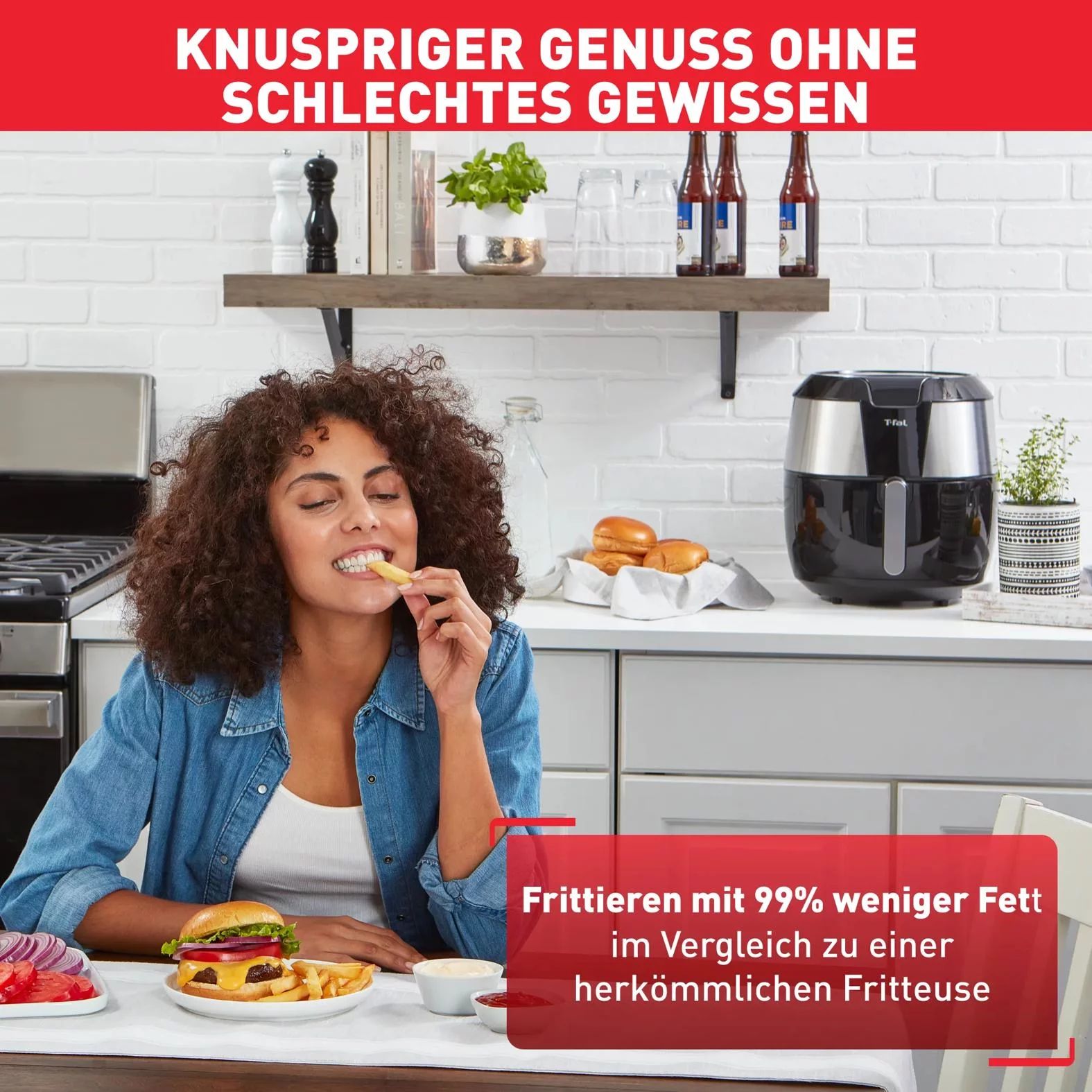 Tefal EY701D Heißluftfritteuse XXL inkl. Zubehör-Set (5,2L)