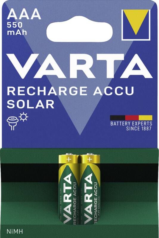 Varta Recharge ACCU Solar AAA 550mAh 2-er