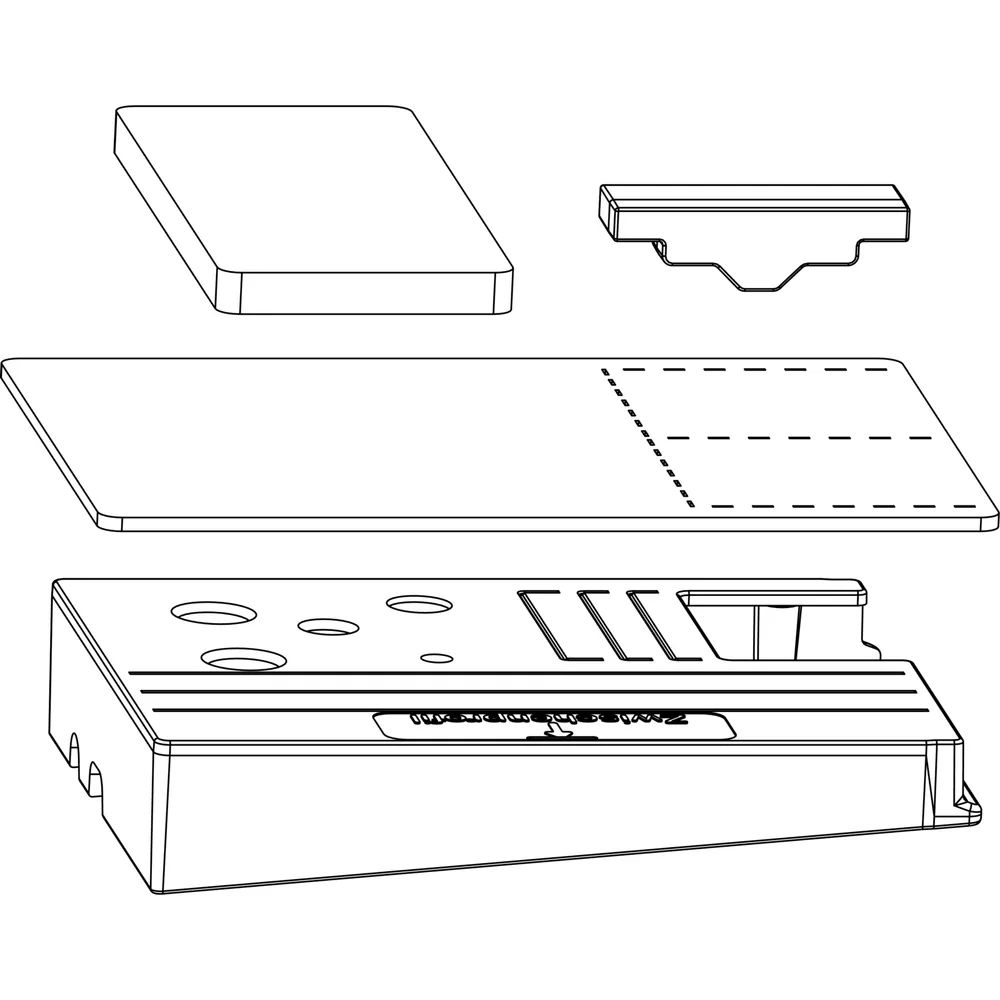 MACO HS Dichtungsplatten-Set m.Entwässerung, Zwischenprofil 115, rechts,silber