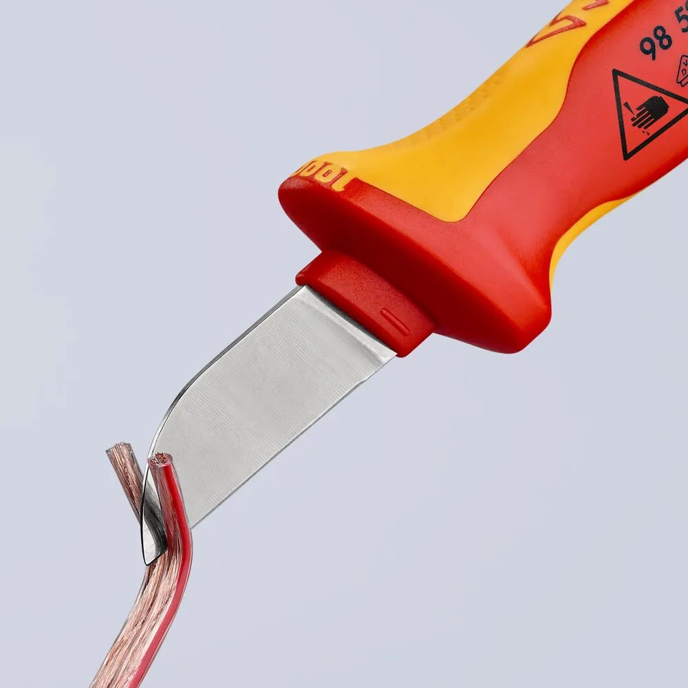 KNIPEX Kabelmesser mit gerader Klinge, 50 mm, VDE 2-K
