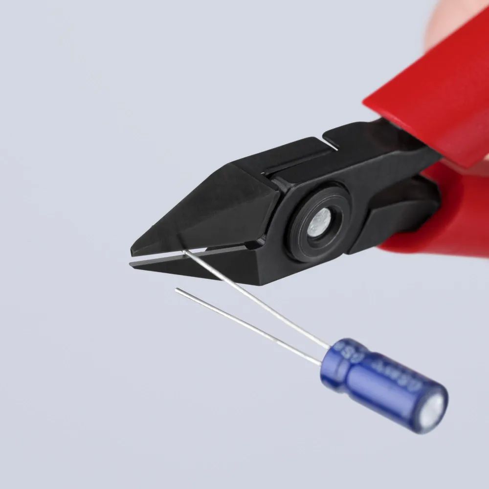KNIPEX Elektronik-Seitenschneider mit Kunststoff-Hüllen brüniert 125 mm