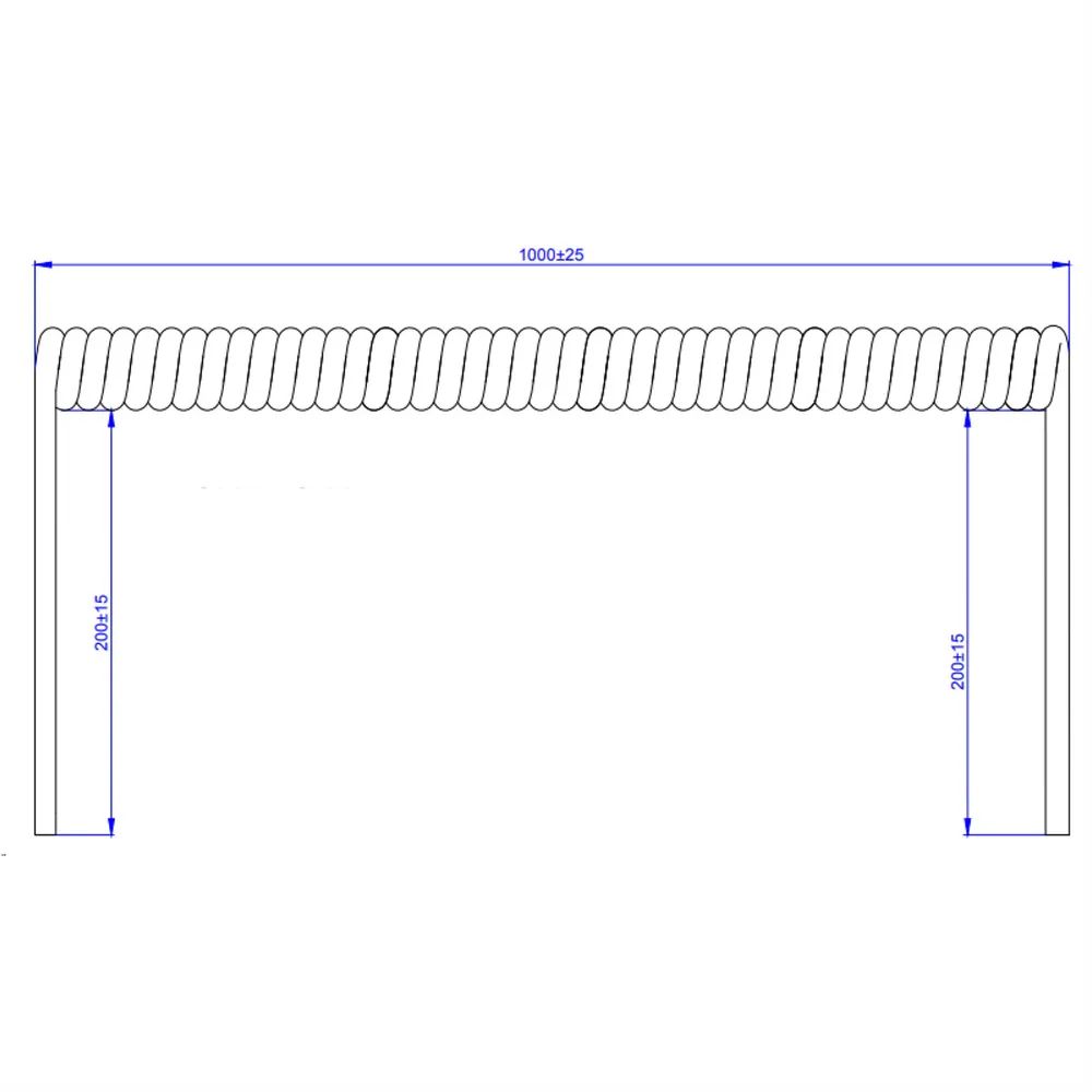 BACHMANN Wendelleitung 1m-4m,ws,0,2m gerade, CS-YMH11Y-J 5x1,5mm² geschn.unverp.