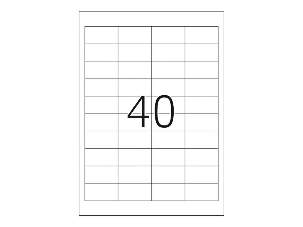 HERMA Premium - Papier - matt - permanent selbstklebend - weiß - 48.5 x 25.4 mm 4000 Etikett(en) (100 Bogen x 40)