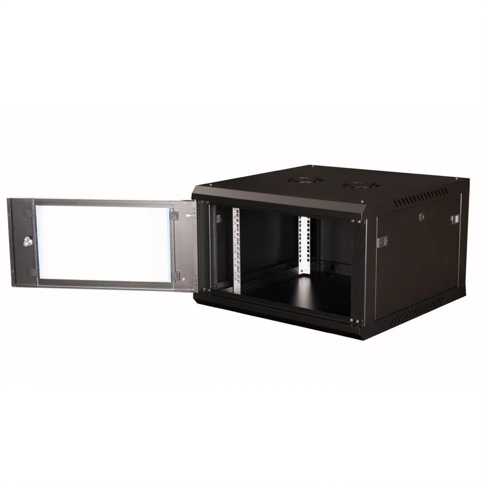 VALUE 19-Zoll Wandgehäuse 6HE, 600x600mm schwarz, Bausatz