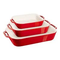 Zwilling STAUB Ceramics - Backset - Rechteckig - Keramik - Rot - Emaille - 0 - 300 °C