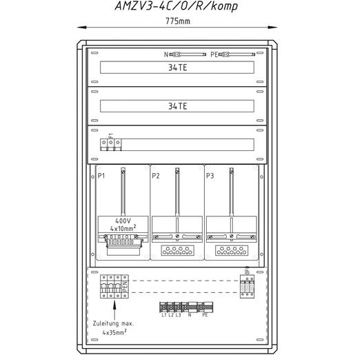 Mehler AP VERTEILER TEILBESTÜCKT / MEHLER AMZV 3-4C/O/R/KOMP AMZV3-4C/O/R/KOMP