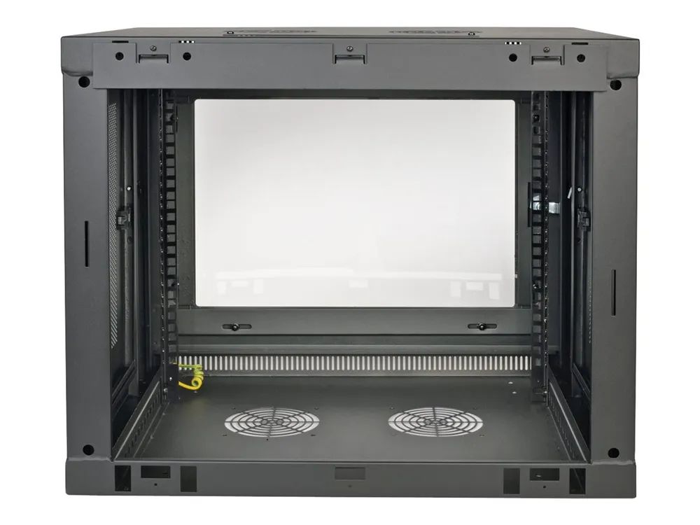 Tripp Eaton Tripp Lite Series 9U Wall Mount Rack Enclosure Server Cabinet w/ Acrylic Glass Front Door - Schrank Netzwerkschrank - geeignet für Wandmontage - Schwarz - 9U - 48.3 cm (19")