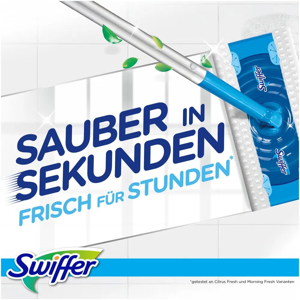 Swiffer Boden Wet Nachfüllerset (24 Tücher Citrus + 20 Tücher Morning Fresh) eCOM Komfort Pack
