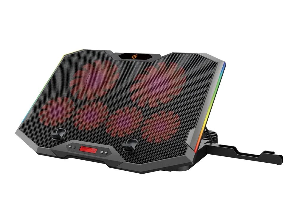 Conceptronic ERGO Gaming - Notebook-Lüfter - mit Smartphone-Ständer, 2-Port USB 2.0 Hub - 43.2 cm (17")