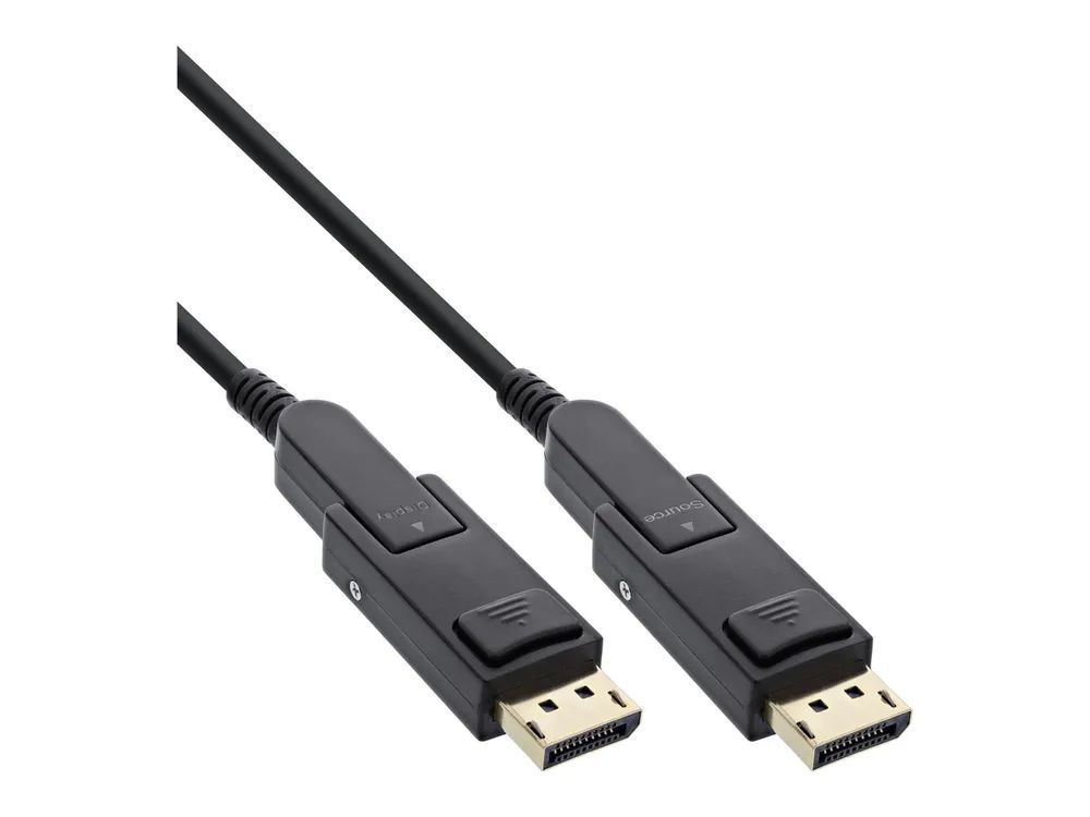 InLine DisplayPort 1.4 AOC Kabel - 8K4K - DisplayPort Stecker abnehmbar - 25m