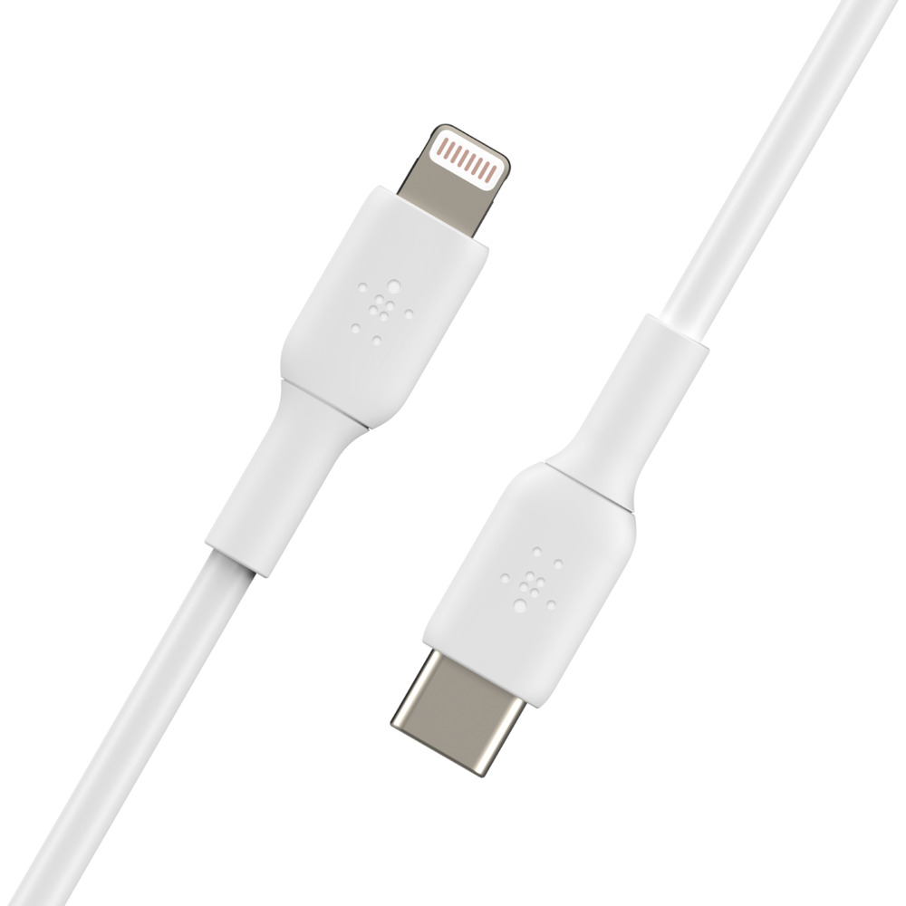 Belkin BoostCharge - Lightning-Kabel - 24 pin USB-C männlich zu Lightning männlich - 1 m - weiß - US