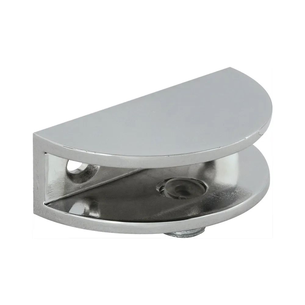 FONSEGRIVE Glastablar-Klemmträger Portici,Glas 4-8 mm, Zamak verchromt poliert