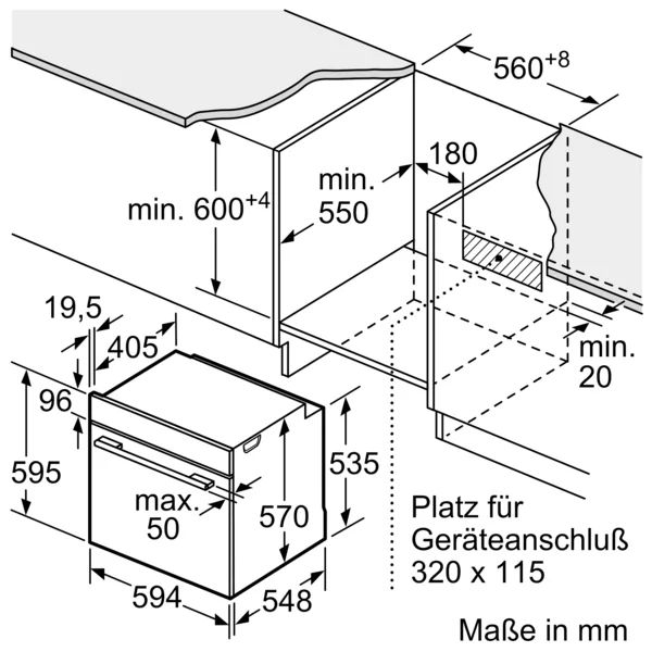 Neff Einbau-Backofen 71 Liter mit Hydrolyse - edelstahl