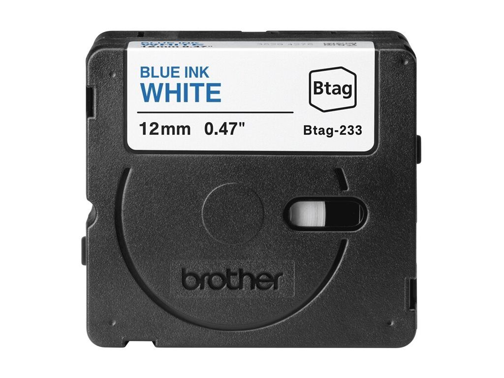 Brother BTAG-233 - Blau auf weiß - Rolle (1,2 cm x 4 m)