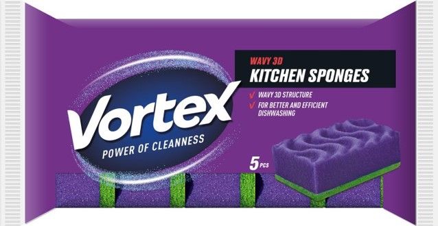 VORTEX 3D Wave Küchenschwämme 5 Stk