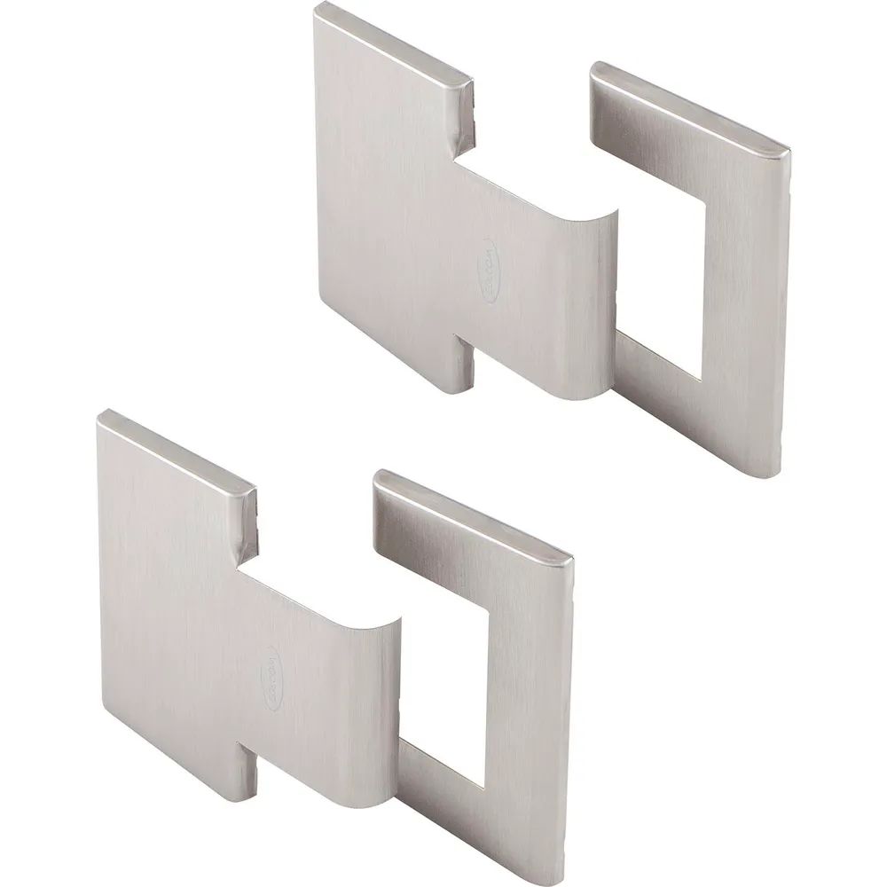 Colcom Abdeckkappenpaar zu Duschtürband 8015BTJC,Aluminium Edelstahl satiniert