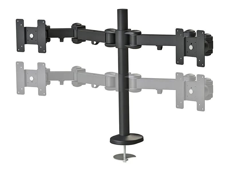Neomounts FPMA-D960DG - Befestigungskit - Voll beweglich - für 2 LCD-Displays - Schwarz - Bildschirmgröße: 25.4-68.6 cm (10"-27")